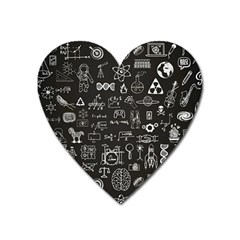 Doodle Art Chemistry Art Heart Magnet by Cemarart