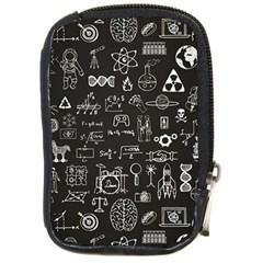 Doodle Art Chemistry Art Compact Camera Leather Case by Cemarart