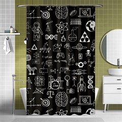 Doodle Art Chemistry Art Shower Curtain 48  X 72  (small)  by Cemarart