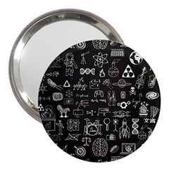 Doodle Art Chemistry Art 3  Handbag Mirrors by Cemarart