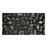 Doodle Art Chemistry Art Satin Shawl 45  x 80  Front