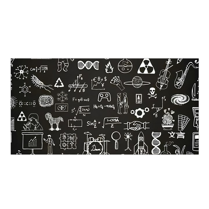 Doodle Art Chemistry Art Satin Shawl 45  x 80 