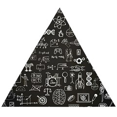 Doodle Art Chemistry Art Wooden Puzzle Triangle