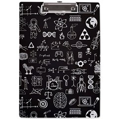 Doodle Art Chemistry Art A4 Acrylic Clipboard by Cemarart