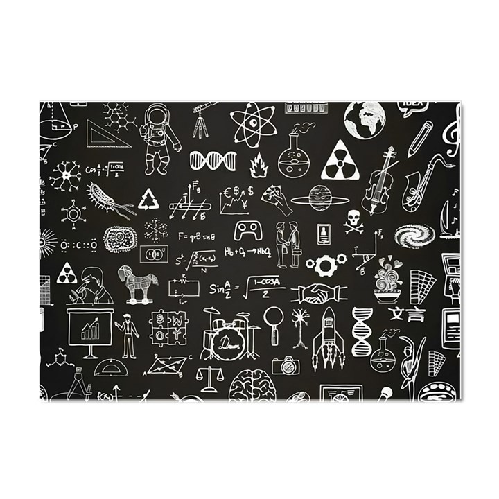 Doodle Art Chemistry Art Crystal Sticker (A4)