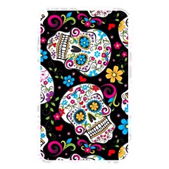 Sugar Skull Black Olorful Flower Memory Card Reader (rectangular) by Cemarart