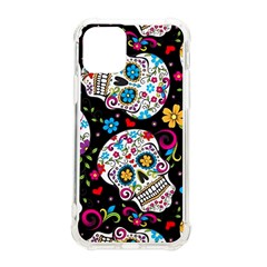 Sugar Skull Black Olorful Flower Iphone 11 Pro 5 8 Inch Tpu Uv Print Case by Cemarart