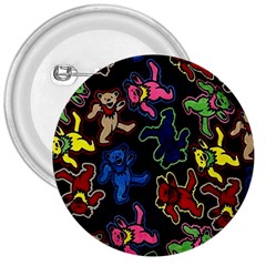 Dead Head Deadhead Grateful Dead 3  Buttons by Cemarart