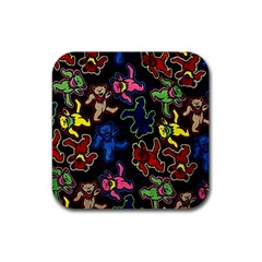 Dead Head Deadhead Grateful Dead Rubber Coaster (square) by Cemarart