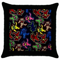 Dead Head Deadhead Grateful Dead Throw Pillow Case (black) by Cemarart