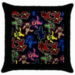 Dead Head Deadhead Grateful Dead Throw Pillow Case (Black) Front