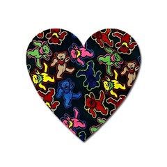 Dead Head Deadhead Grateful Dead Heart Magnet by Cemarart