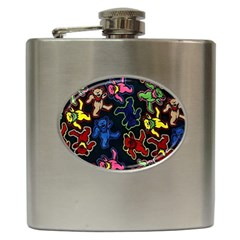 Dead Head Deadhead Grateful Dead Hip Flask (6 Oz) by Cemarart