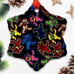 Dead Head Deadhead Grateful Dead Snowflake Ornament (two Sides) by Cemarart