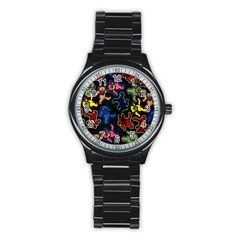 Dead Head Deadhead Grateful Dead Stainless Steel Round Watch by Cemarart