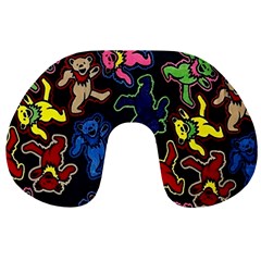 Dead Head Deadhead Grateful Dead Travel Neck Pillow by Cemarart