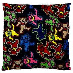 Dead Head Deadhead Grateful Dead Large Premium Plush Fleece Cushion Case (one Side) by Cemarart