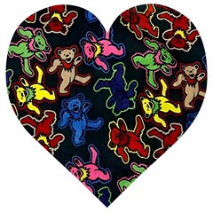 Dead Head Deadhead Grateful Dead Wooden Puzzle Heart by Cemarart