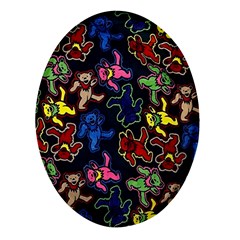 Dead Head Deadhead Grateful Dead Oval Glass Fridge Magnet (4 Pack) by Cemarart