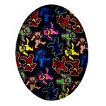 Dead Head Deadhead Grateful Dead Oval Glass Fridge Magnet (4 pack) Front