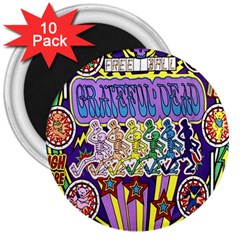 Grateful Dead 3  Magnets (10 Pack) 