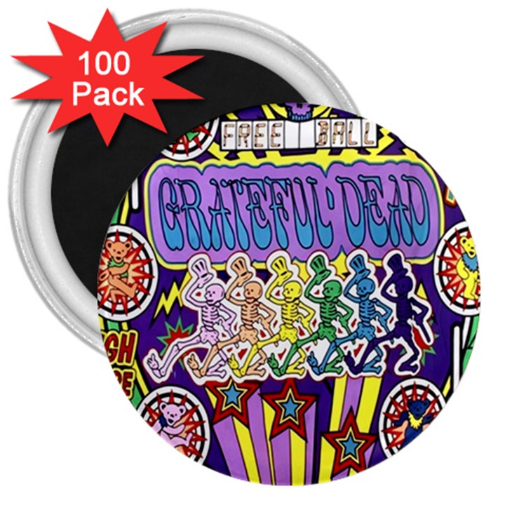 Grateful Dead 3  Magnets (100 pack)