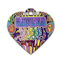 Grateful Dead Dog Tag Heart (one Side) by Cemarart