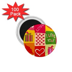 I Love You Doodle 1 75  Magnets (100 Pack)  by Cemarart