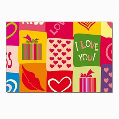 I Love You Doodle Postcard 4 x 6  (pkg Of 10) by Cemarart