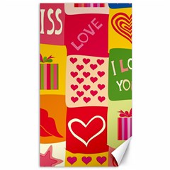 I Love You Doodle Canvas 40  X 72 