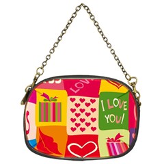 I Love You Doodle Chain Purse (one Side)