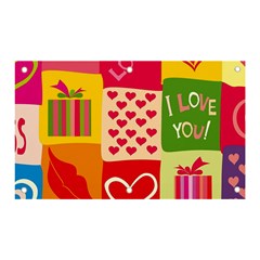 I Love You Doodle Banner And Sign 5  X 3  by Cemarart