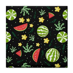 Watermelon Doodle Pattern Tile Coaster