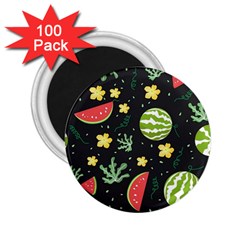 Watermelon Doodle Pattern 2 25  Magnets (100 Pack)  by Cemarart