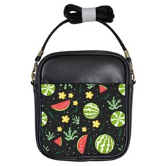 Watermelon Doodle Pattern Girls Sling Bag by Cemarart