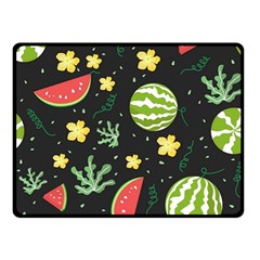 Watermelon Doodle Pattern Fleece Blanket (small) by Cemarart