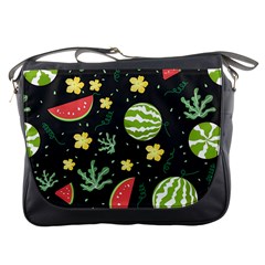 Watermelon Doodle Pattern Messenger Bag by Cemarart