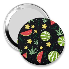 Watermelon Doodle Pattern 3  Handbag Mirrors by Cemarart