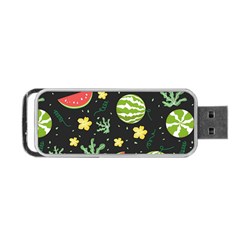 Watermelon Doodle Pattern Portable Usb Flash (two Sides) by Cemarart