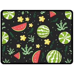 Watermelon Doodle Pattern Two Sides Fleece Blanket (large)