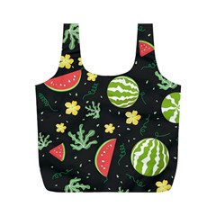 Watermelon Doodle Pattern Full Print Recycle Bag (m) by Cemarart