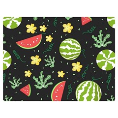 Watermelon Doodle Pattern Two Sides Premium Plush Fleece Blanket (extra Small) by Cemarart