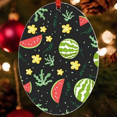 Watermelon Doodle Pattern Uv Print Acrylic Ornament Oval by Cemarart