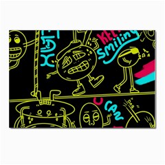 Keep Smiing Doodle Postcard 4 x 6  (pkg Of 10) by Cemarart