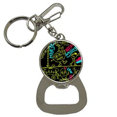 Keep Smiing Doodle Bottle Opener Key Chain by Cemarart