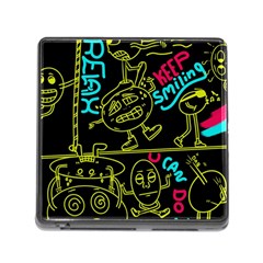 Keep Smiing Doodle Memory Card Reader (square 5 Slot) by Cemarart