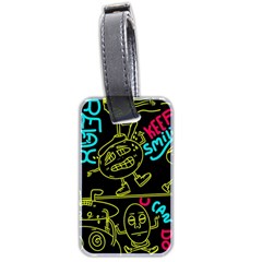 Keep Smiing Doodle Luggage Tag (two Sides) by Cemarart