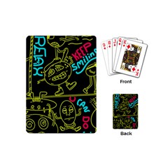 Keep Smiing Doodle Playing Cards Single Design (mini) by Cemarart