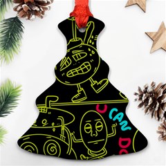 Keep Smiing Doodle Ornament (christmas Tree) 