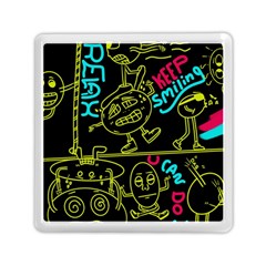 Keep Smiing Doodle Memory Card Reader (square) by Cemarart